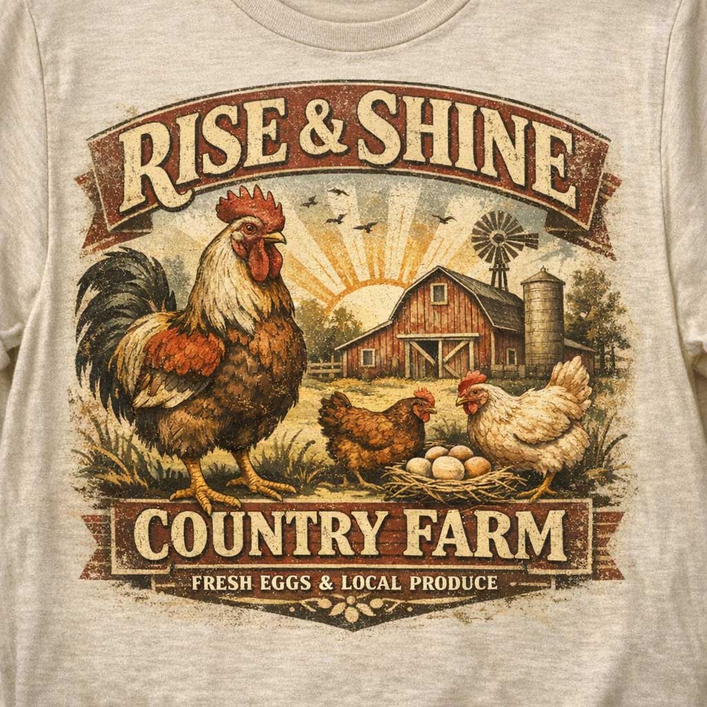 Vintage Chicken T-Shirts Inspired by Farm Life