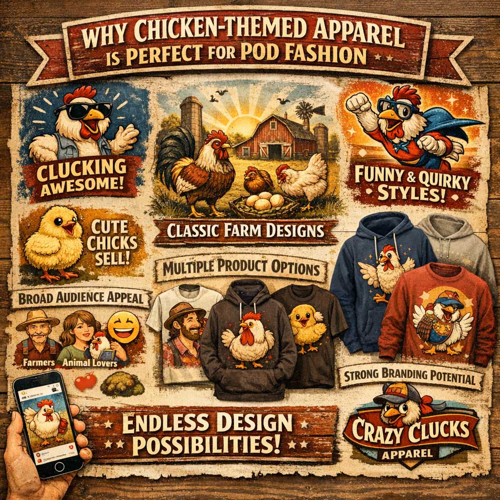 Why Chicken-Themed Apparel Is Perfect for POD Fashion