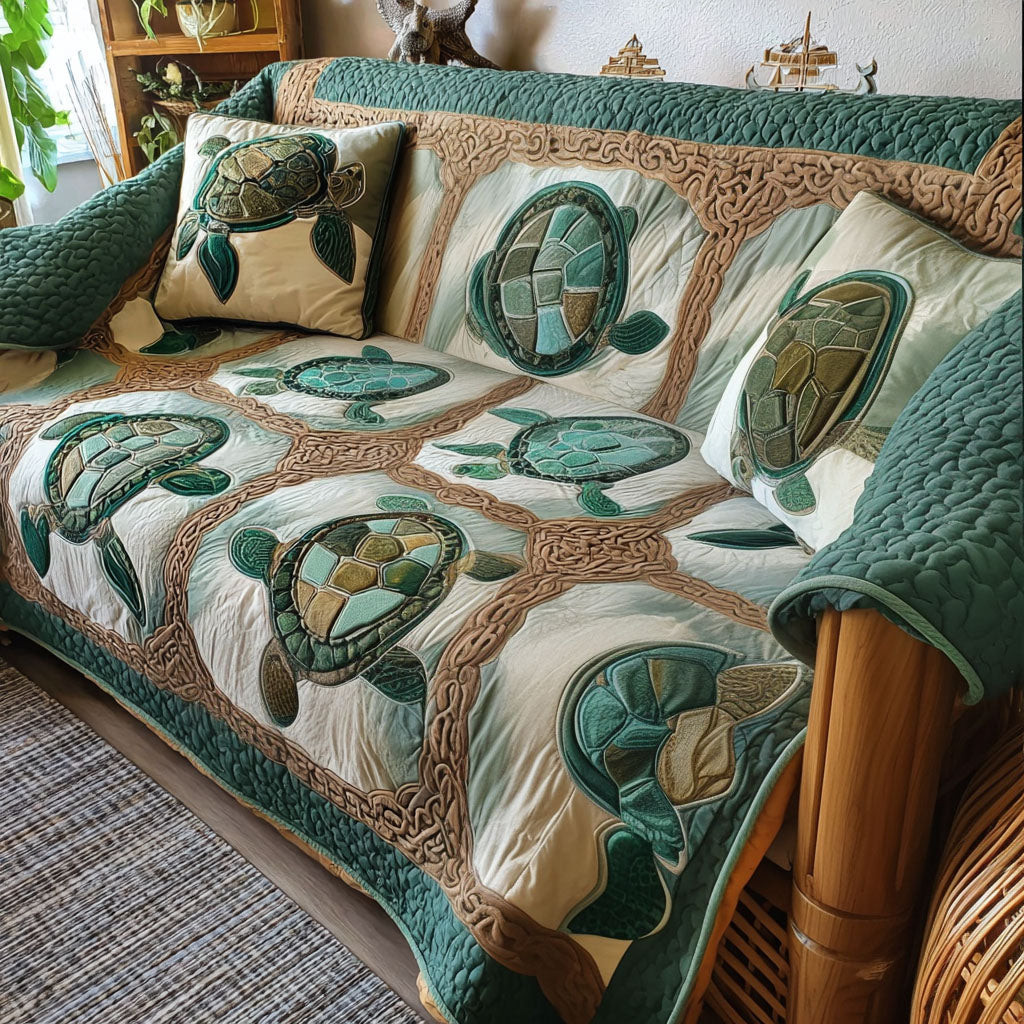 Mystic Tide Quilted Couch Cover Cat Scratch Furniture Protector Presents For Mothers – Trendwearapparel