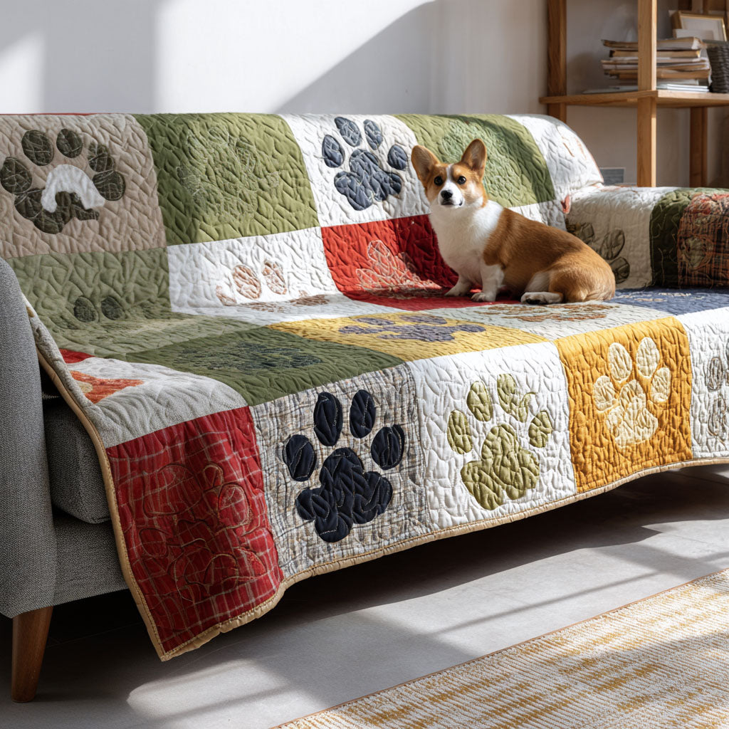 Paw Meadow Dream Quilted Couch Cover Washable Sofa Dog Protector Grandmother Mothers Day Gifts – Trendwearapparel