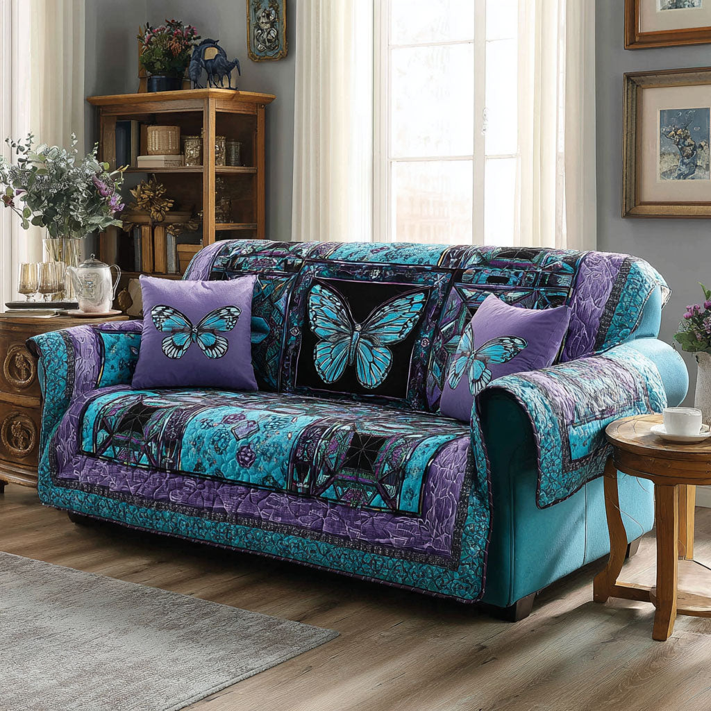Vibrant Wings Quilted Couch Cover Cat Scratch Furniture Protector Practical Gifts For Mom – Trendwearapparel